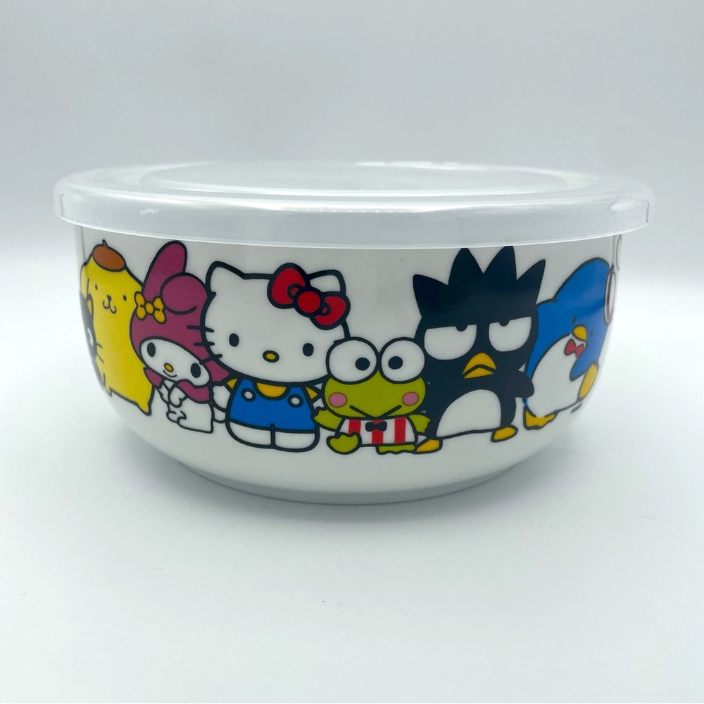 Hello Kitty Ceramic Bowl with Resealable Lid NWT